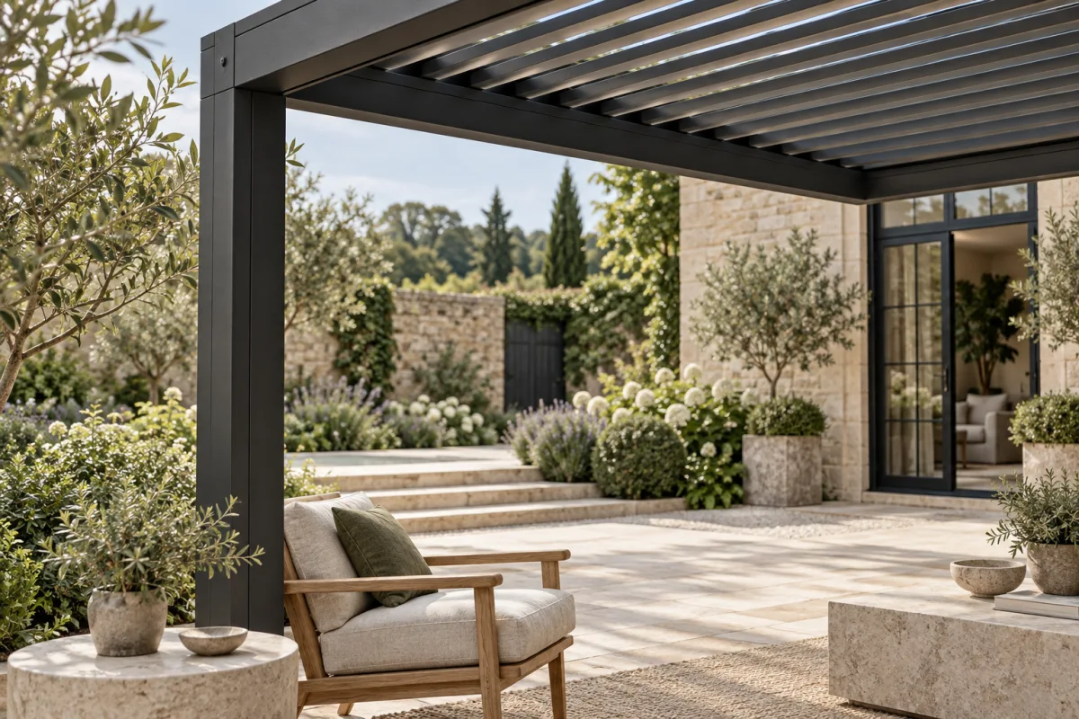 AI-generated concept of thoughtfully designed indoor and outdoor living